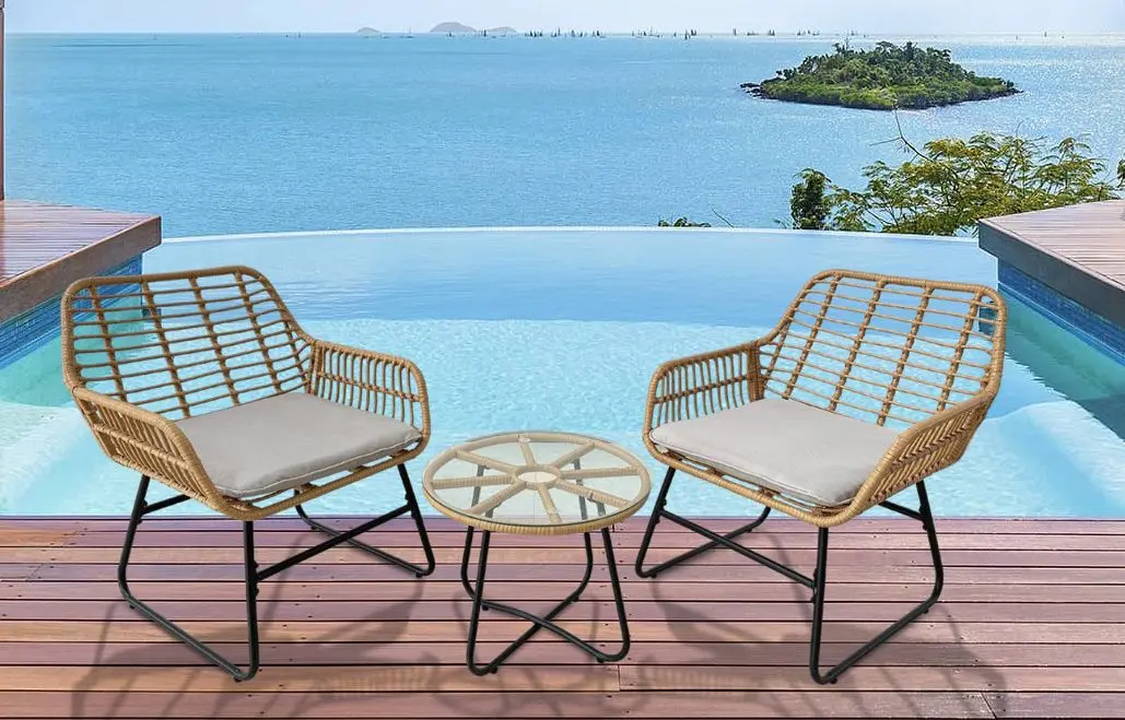 Set mobilier de gradina GardenLine ABI3408 (Light Brown/Black)
