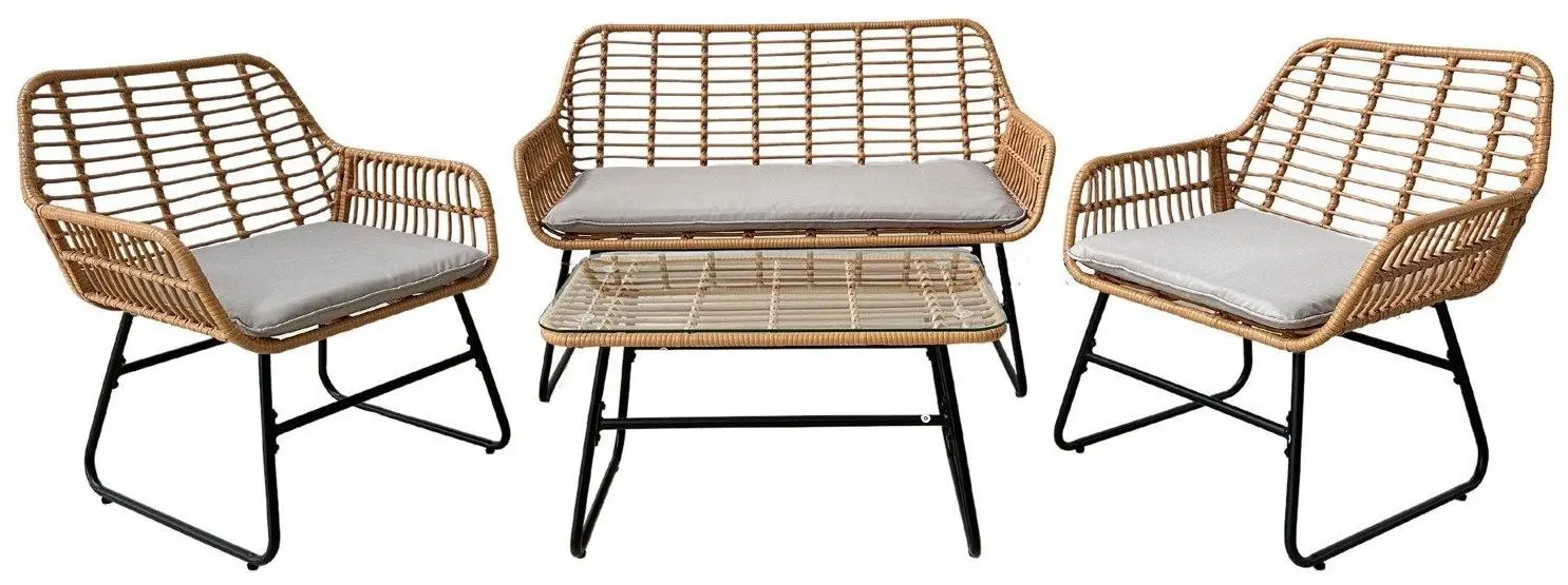 Set mobilier de gradina GardenLine ABI3422 (Light Brown/Black/Grey)