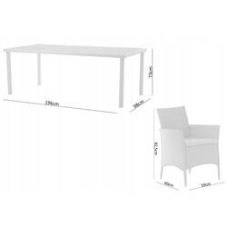Set mobilier de gradina GardenLine ABI3661 (Grey) Thumb