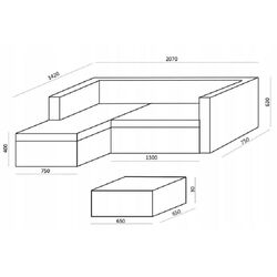 Set mobilier de gradina GardenLine ABI6702 (Grey/Beige) Thumb