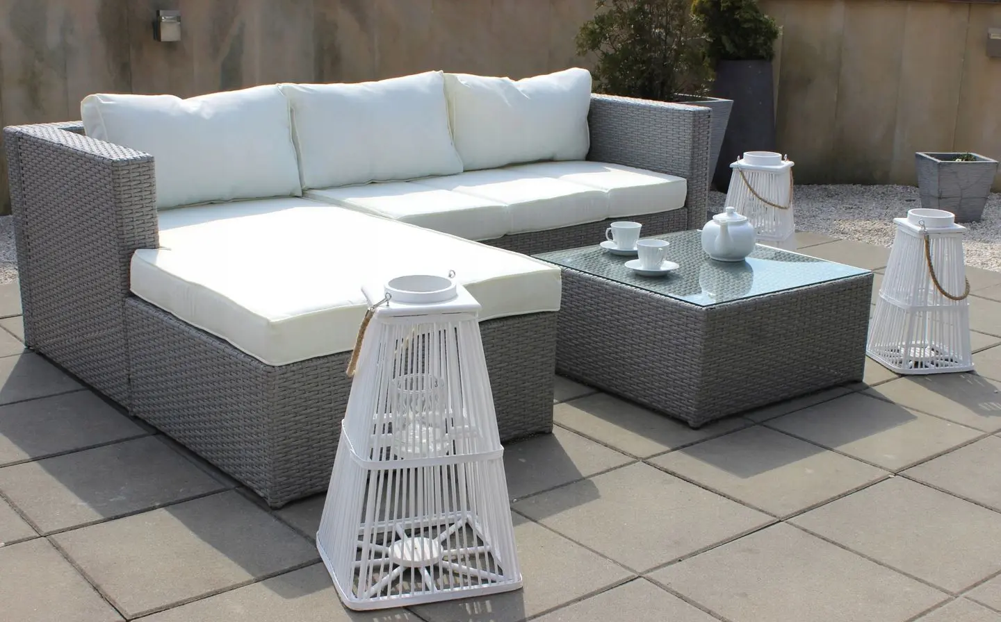 Set mobilier de gradina GardenLine ABI6702 (Grey/Beige)