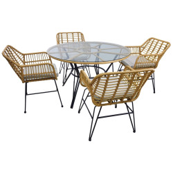 Set mobilier de gradina GardenLine ABI7503 (Black/Brown) Thumb