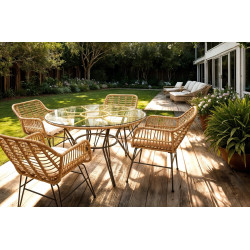 Set mobilier de gradina GardenLine ABI7503 (Black/Brown)