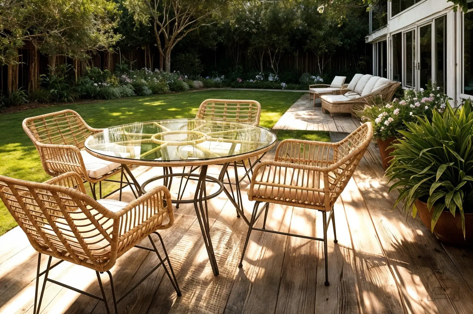 Set mobilier de gradina GardenLine ABI7503 (Black/Brown)