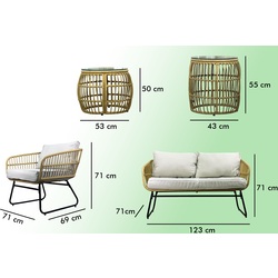 Set mobilier de gradina GardenLine ABI7534 (Brown) Thumb