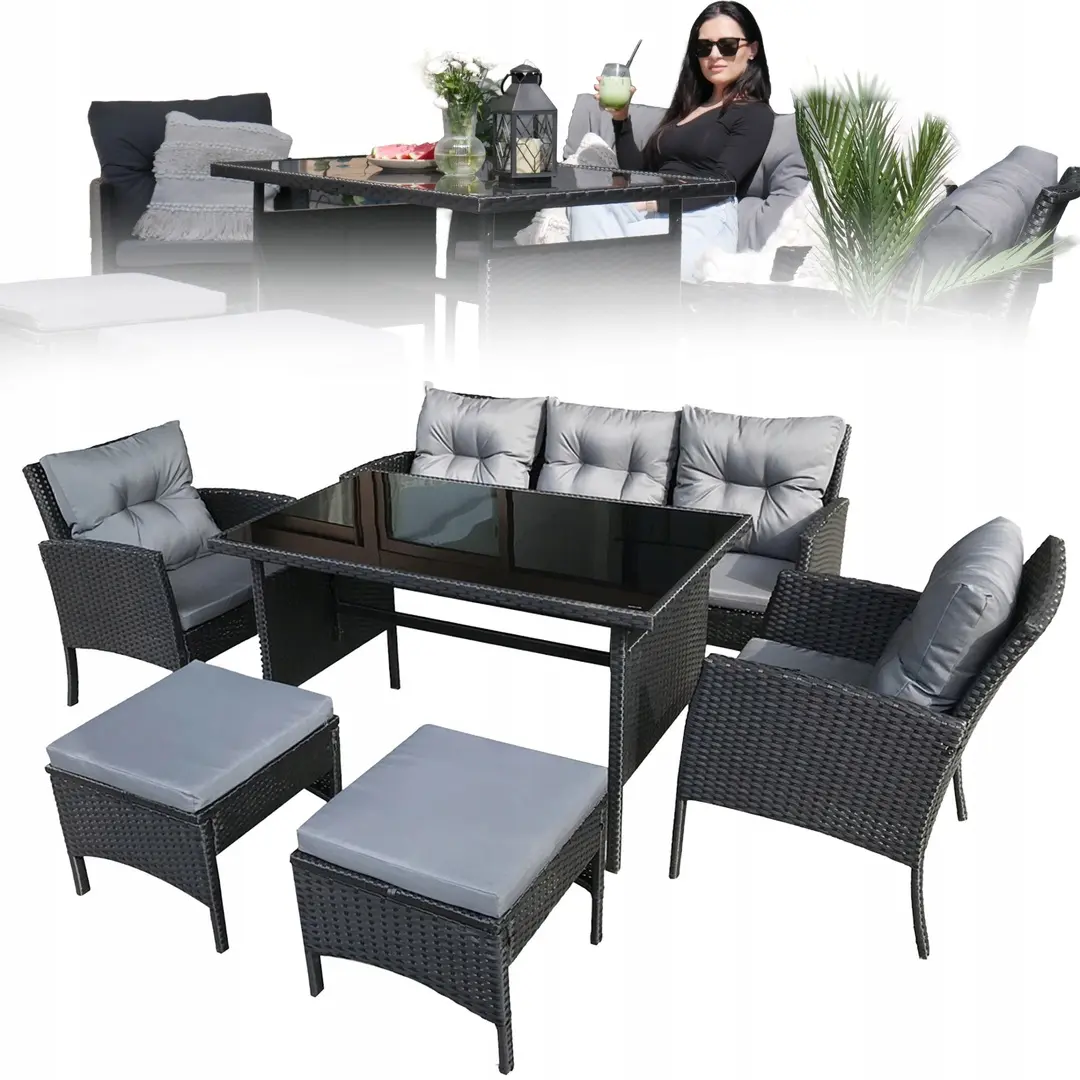 Set mobilier de gradina GardenLine ABI7541 (Black)