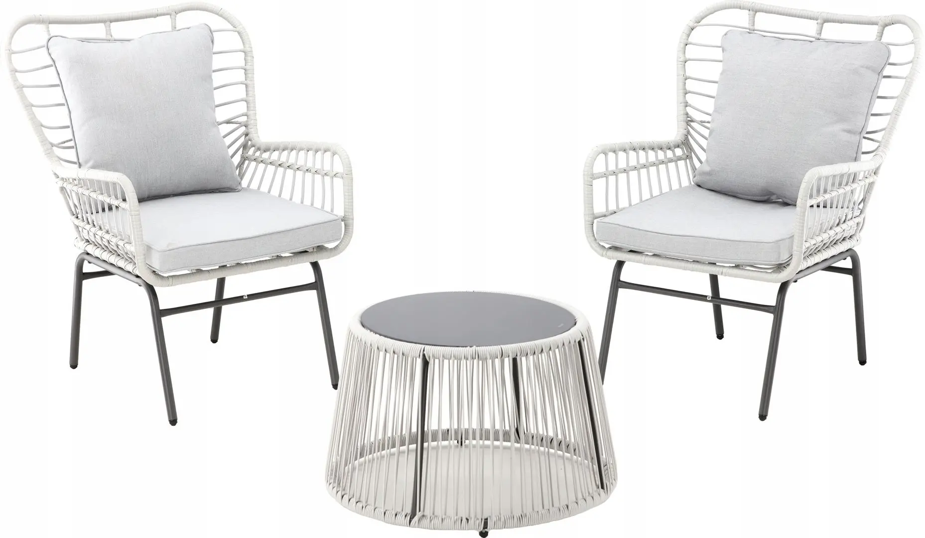 Set mobilier de gradina GardenLine ABI8052 (White/Black) - 4