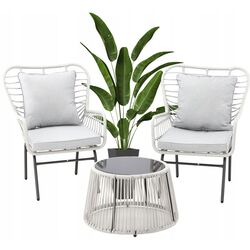 Set mobilier de gradina GardenLine ABI8052 (White/Black) Thumb