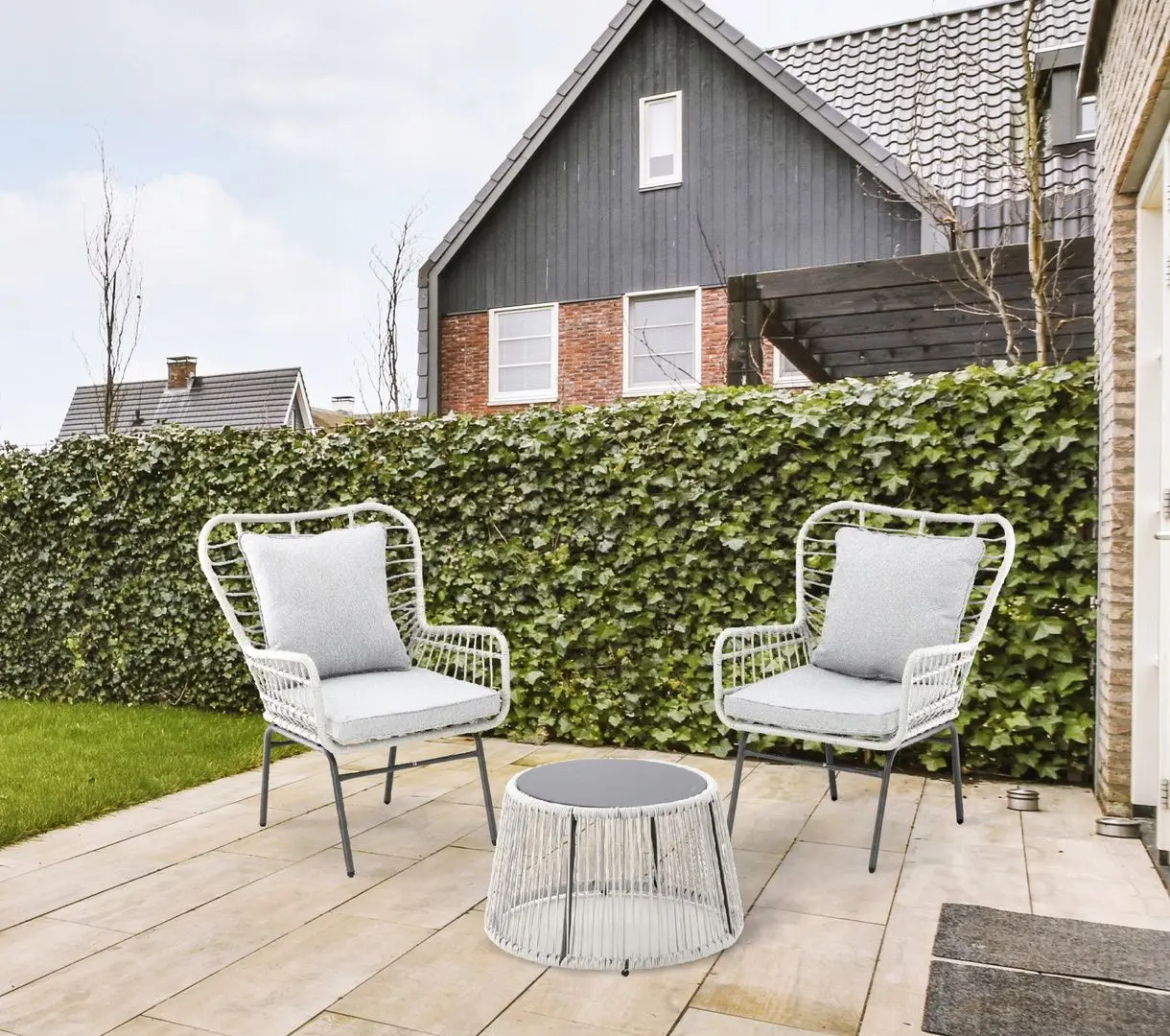 Set mobilier de gradina GardenLine ABI8052 (White/Black)
