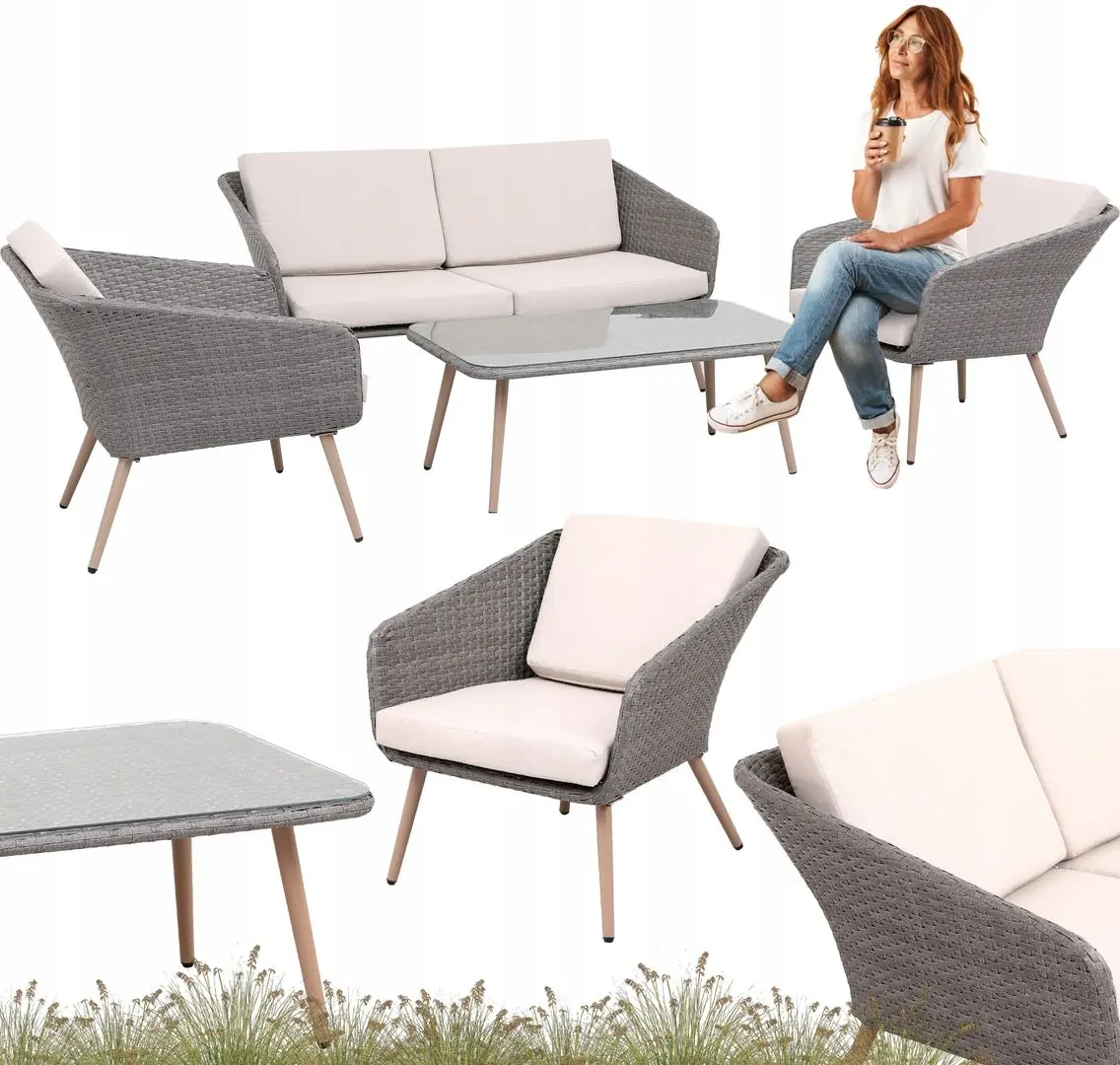 Set mobilier de gradina GardenLine ABI8175 (Grey) - 5