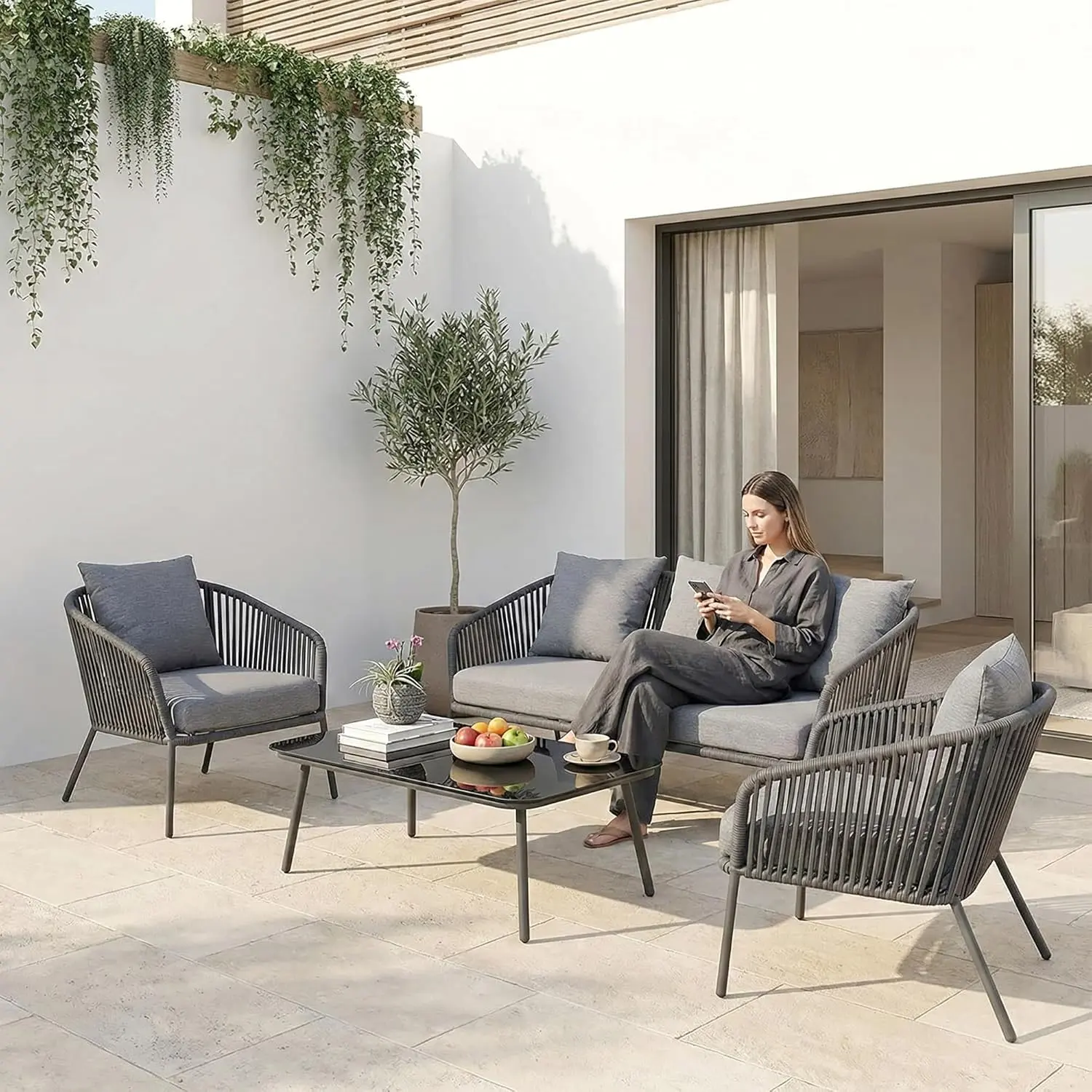 Set mobilier de gradina GardenLine ABI8500 (Grey) - 3