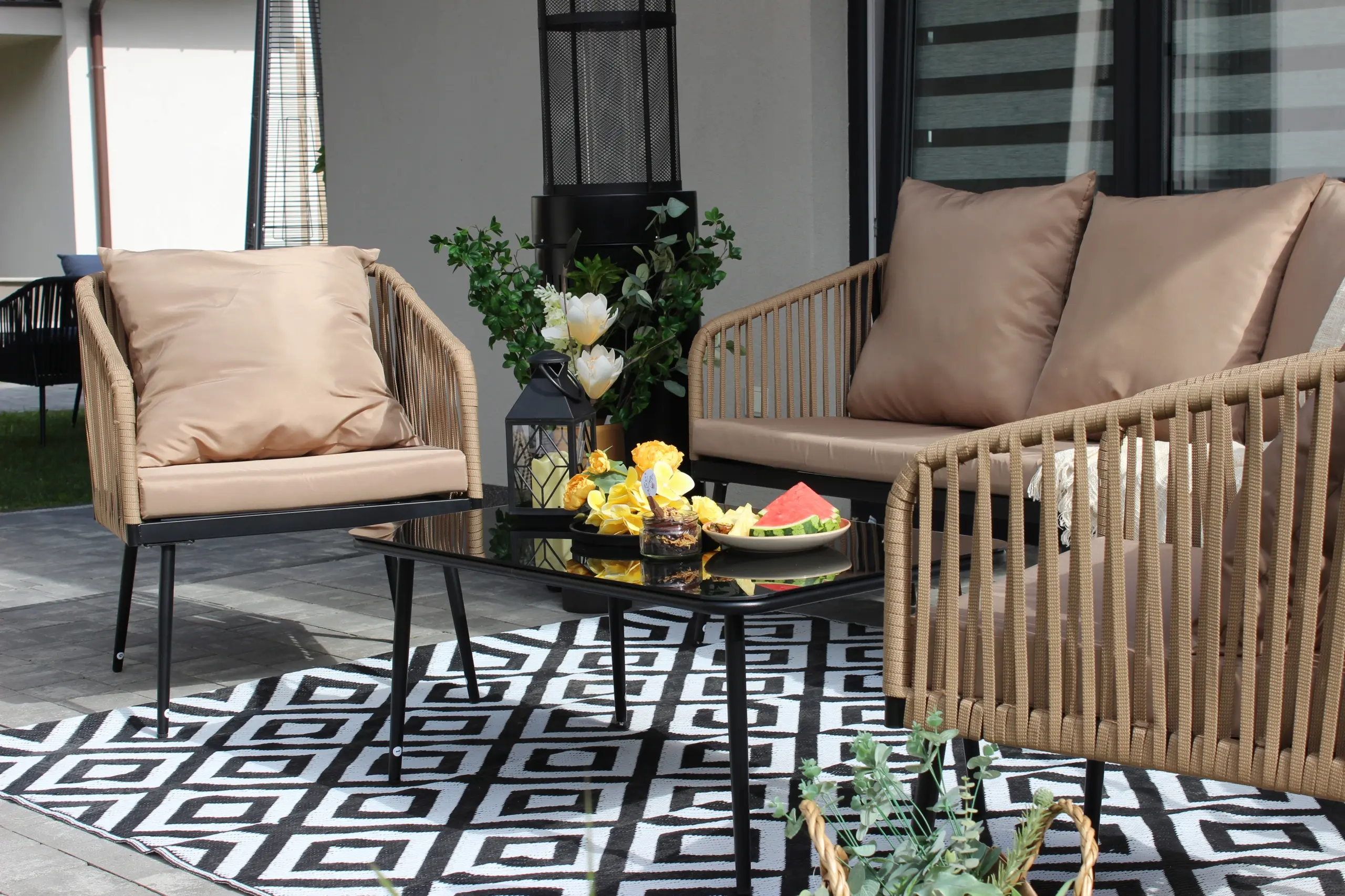 Set mobilier de gradina GardenLine ABI8517 (Beige) - 3