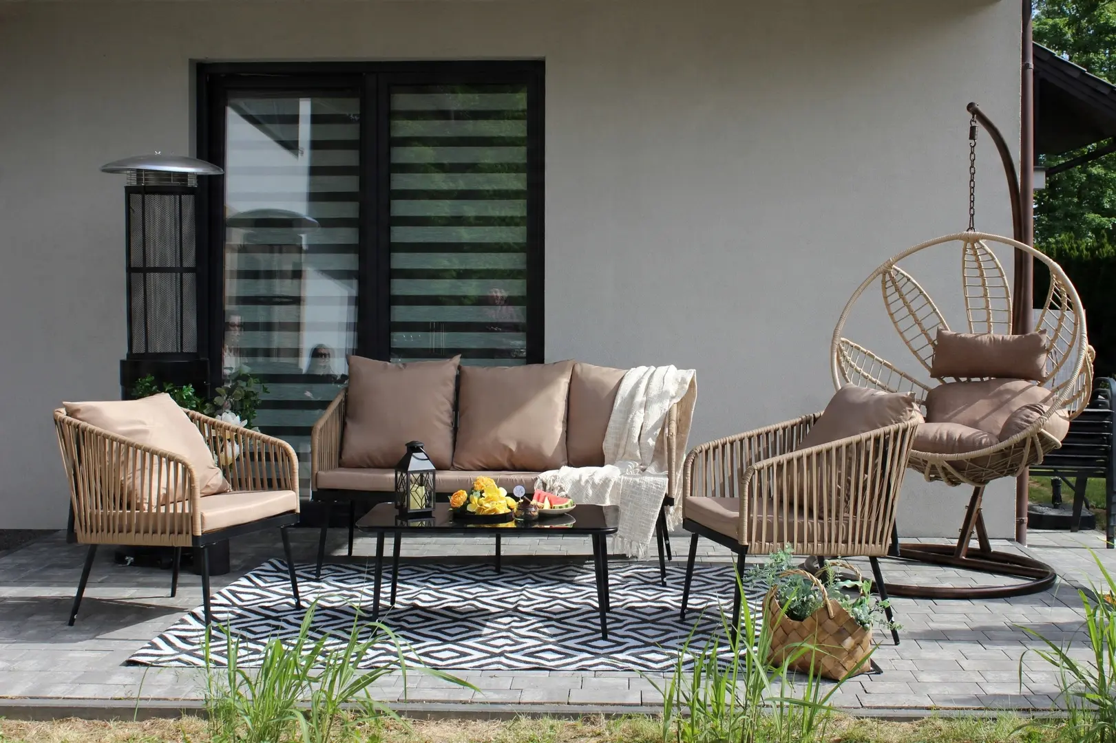 Set mobilier de gradina GardenLine ABI8517 (Beige)