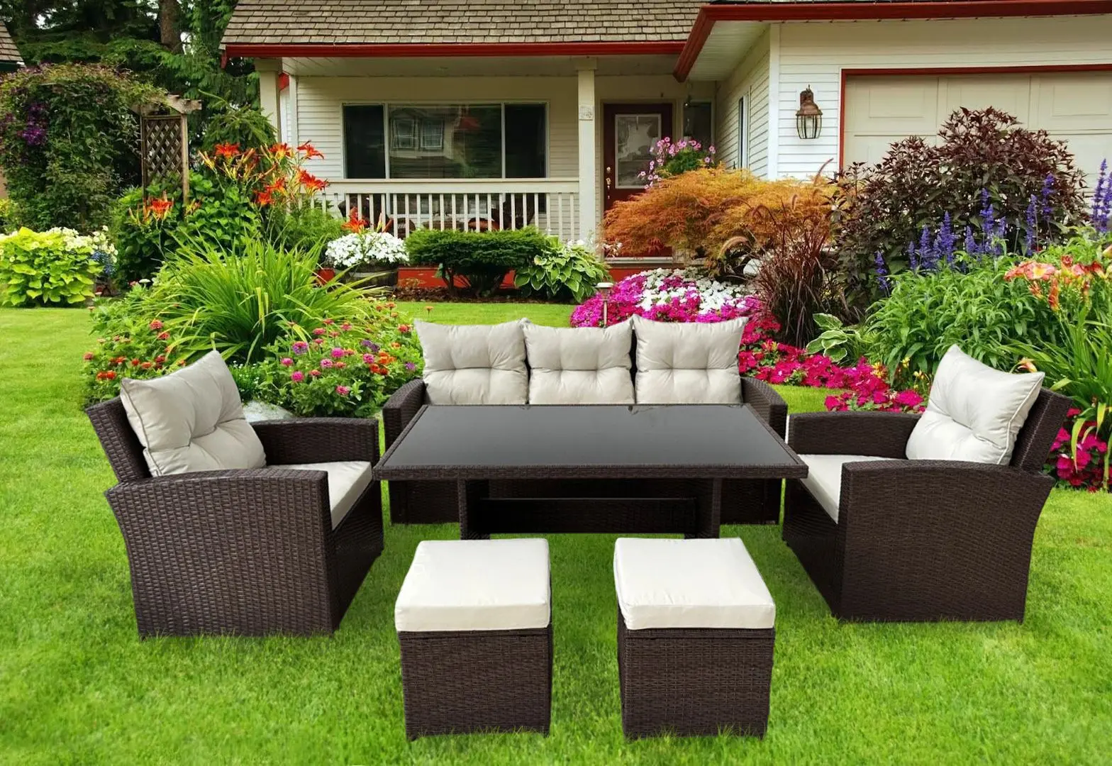 Комплект садовой мебели GardenLine ABI8805 (Brown/Beige)