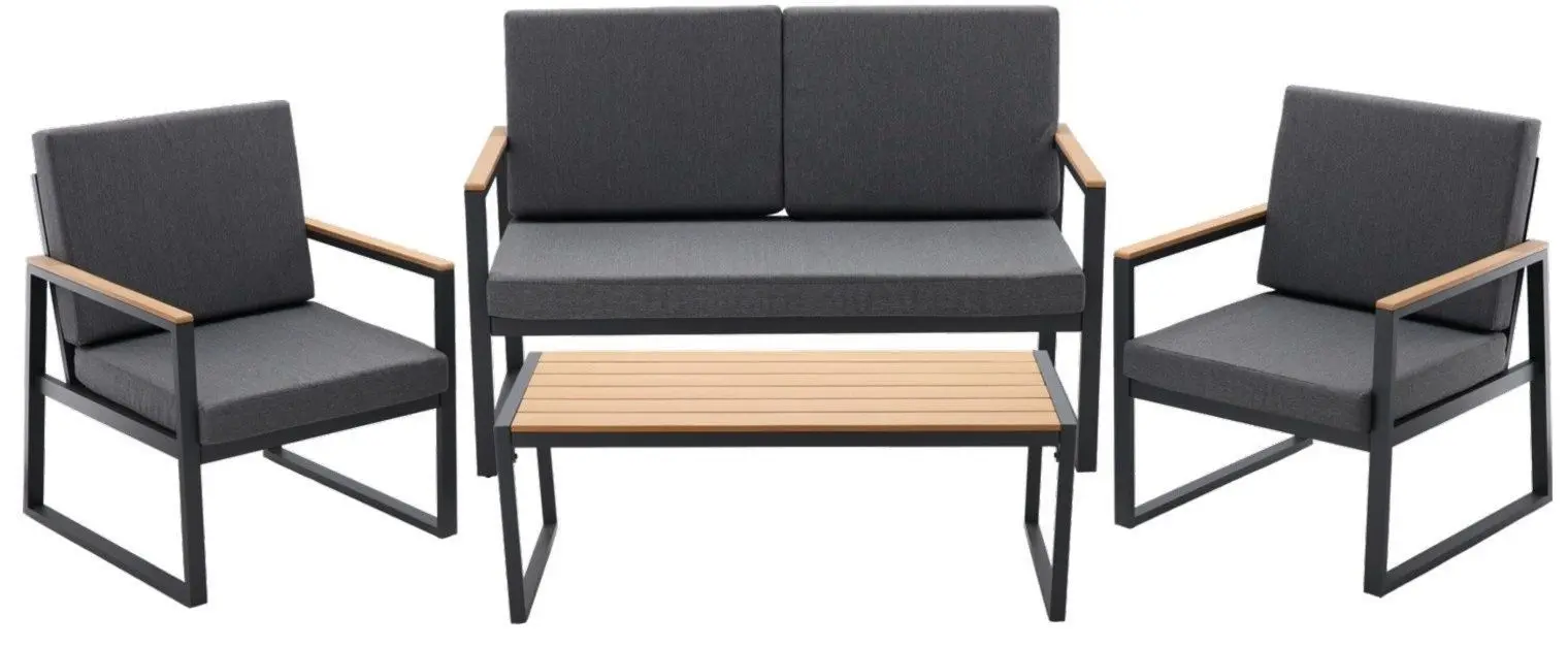 Set mobilier de gradina GardenLine ALM8120 (Grey/Natural) - 2