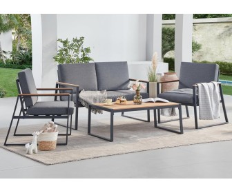 Set mobilier de gradina GardenLine ALM8120 (Grey/Natural)