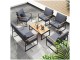 Set mobilier de gradina GardenLine ALM8120 (Grey/Natural)