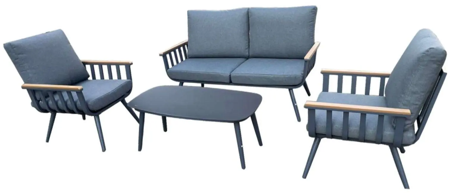 Set mobilier de gradina GardenLine ALM8151 (Grey/Natural) - 2