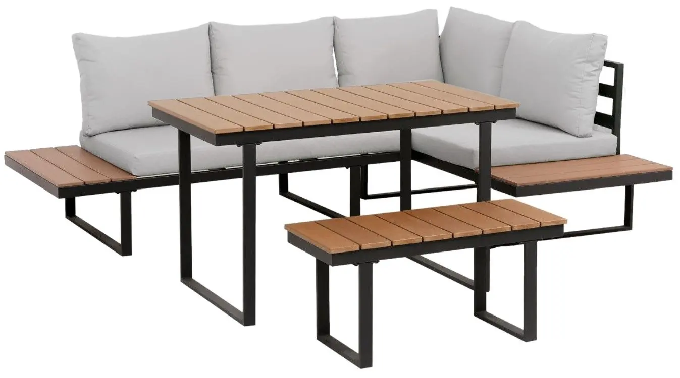 Set mobilier de gradina GardenLine ALM8199 (Brown/Black/Grey) - 2