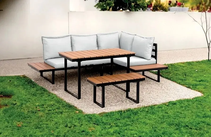 Set mobilier de gradina GardenLine ALM8199 (Brown/Black/Grey) - 3