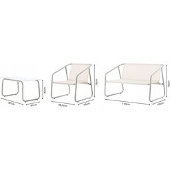 Set mobilier de gradina GardenLine ANH3811 (Beige/Grey) Thumb