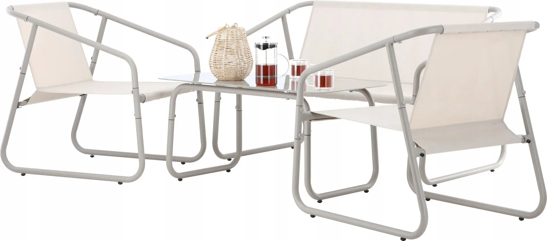 Set mobilier de gradina GardenLine ANH3811 (Beige/Grey)