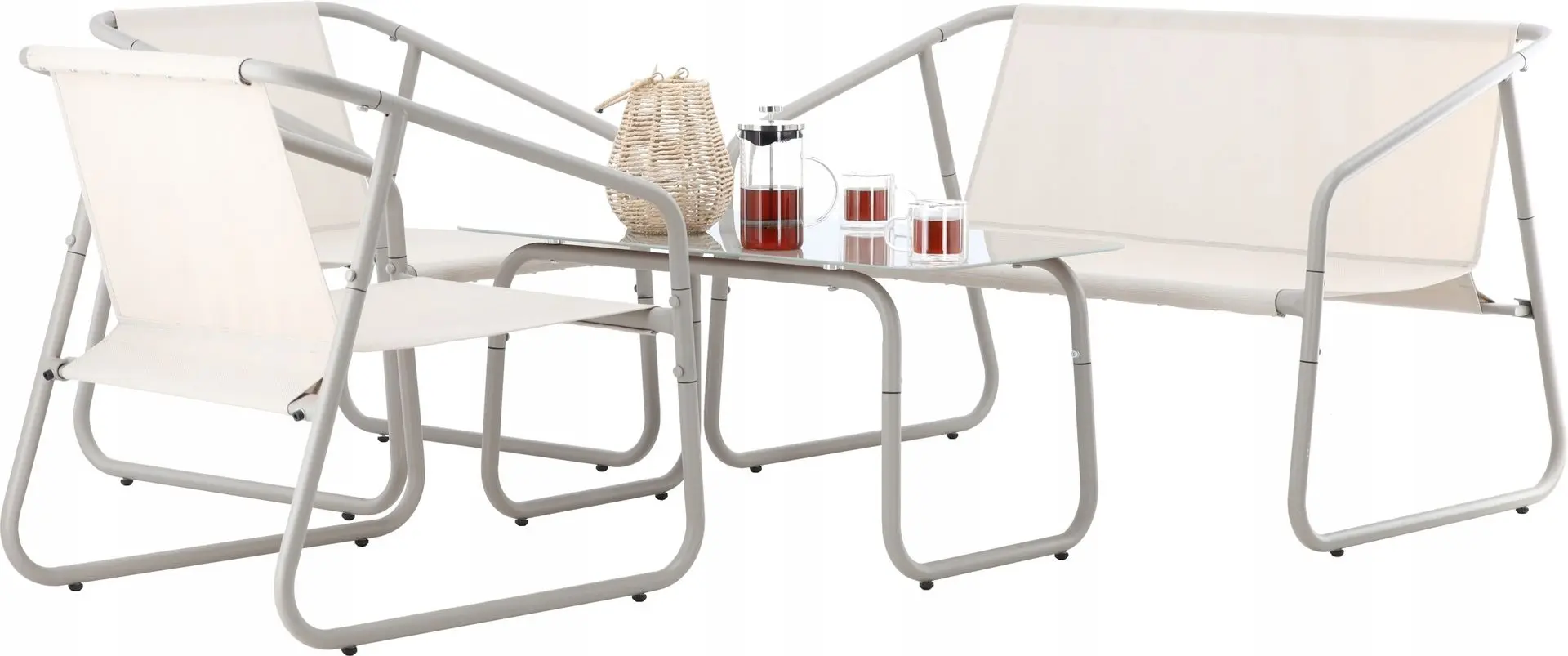 Set mobilier de gradina GardenLine ANH3811 (Beige/Grey)