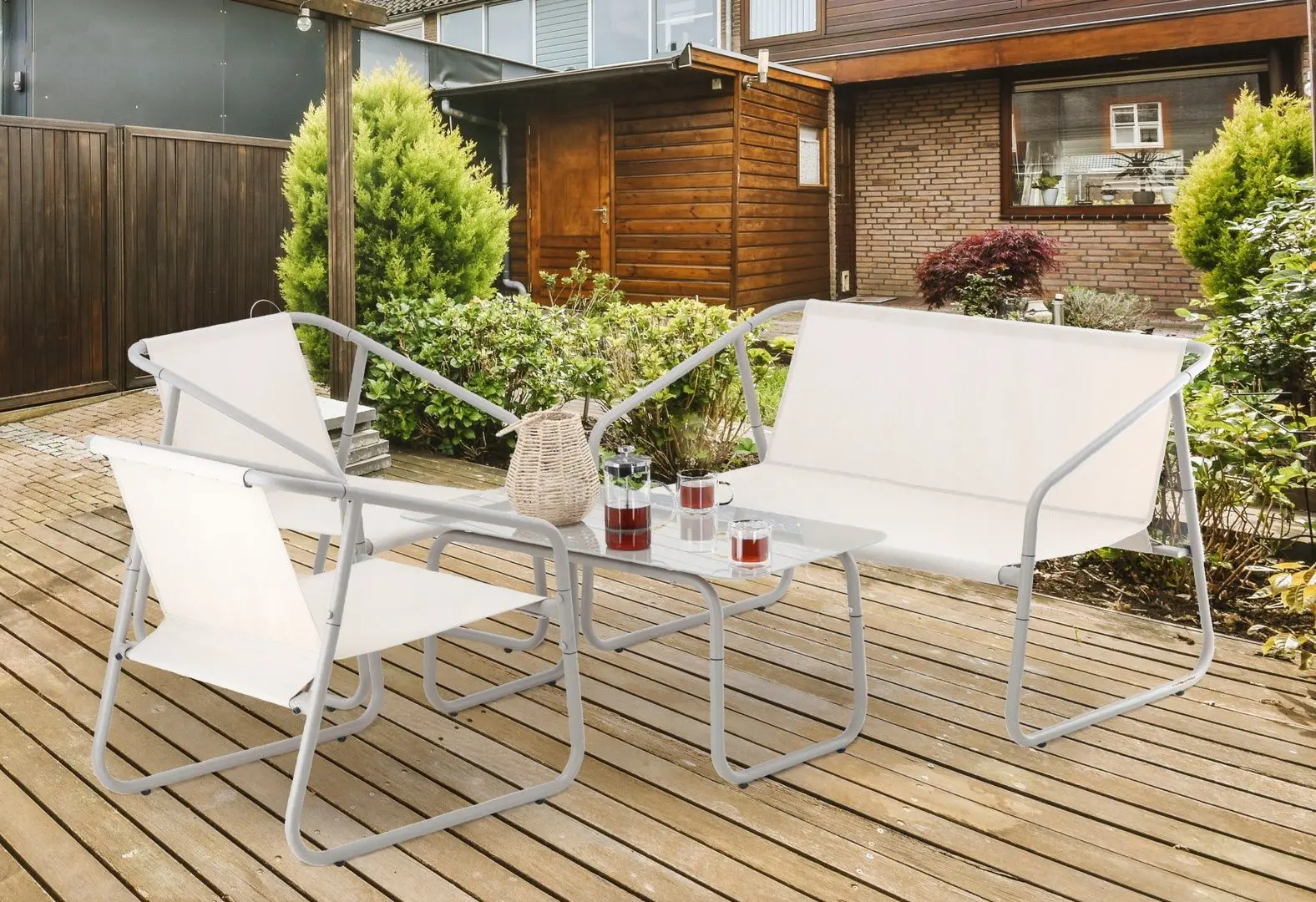 Set mobilier de gradina GardenLine ANH3811 (Beige/Grey)