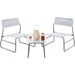 Set mobilier de gradina GardenLine ANH3835 (White/Grey) Thumb