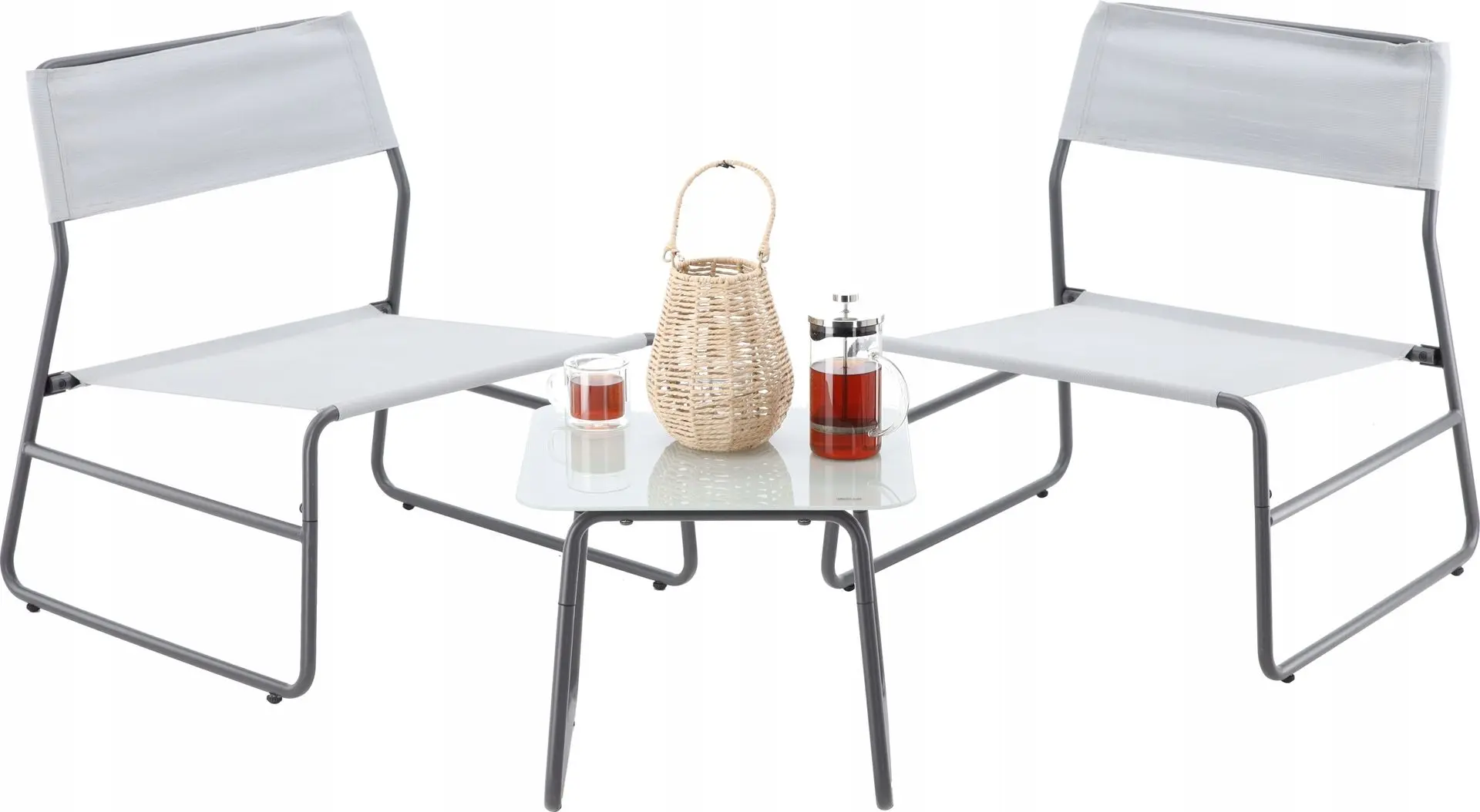 Set mobilier de gradina GardenLine ANH3835 (White/Grey) - 4