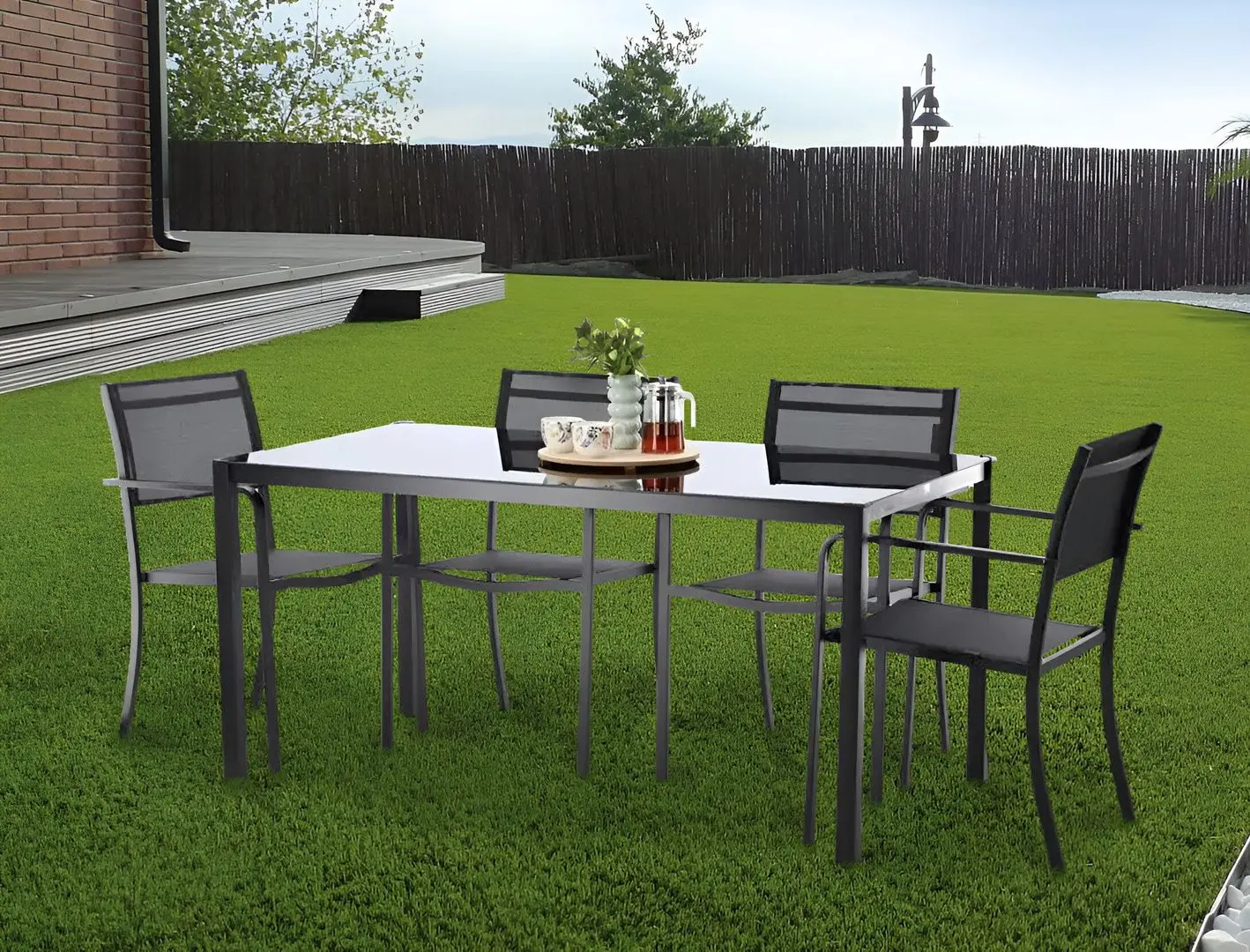 Set mobilier de gradina GardenLine ANH6135KPL (Black)