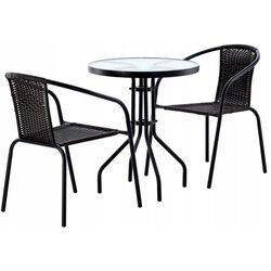 Комплект садовой мебели GardenLine Bistro NEO2262KPL (Dark Brown/Black) Thumb