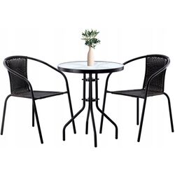 Set mobilier de grădină GardenLine Bistro NEO2262KPL (Dark Brown/Black)