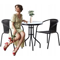 Комплект садовой мебели GardenLine Bistro NEO2262KPL (Dark Brown/Black) Thumb