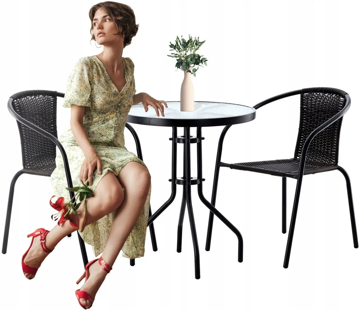 Комплект садовой мебели GardenLine Bistro NEO2262KPL (Dark Brown/Black) - 5