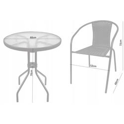 Комплект садовой мебели GardenLine Bistro NEO2262KPL (Dark Brown/Black) Thumb