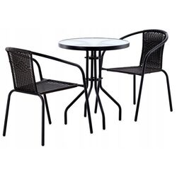 Комплект садовой мебели GardenLine Bistro NEO2262KPL (Dark Brown/Black) Thumb