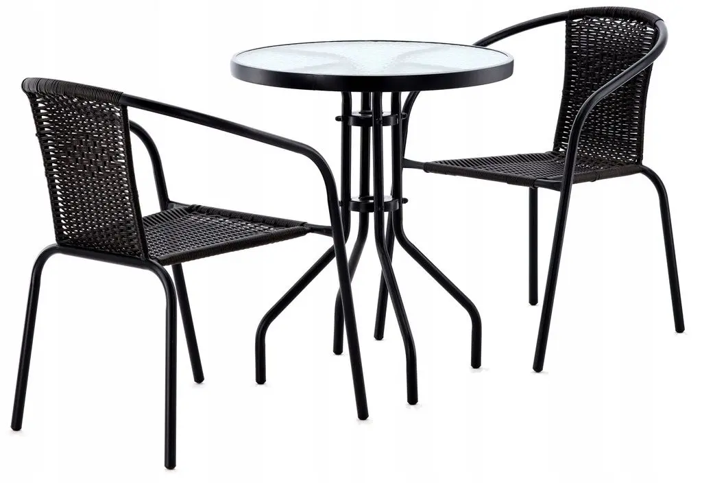 Комплект садовой мебели GardenLine Bistro NEO2262KPL (Dark Brown/Black) - 3