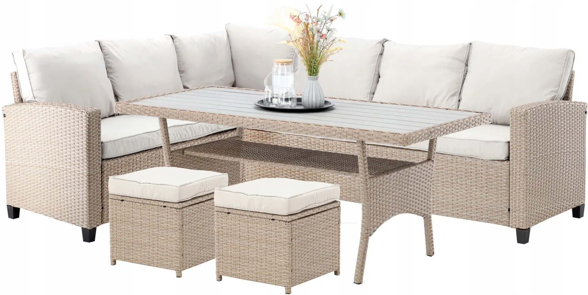 Set mobilier de gradina GardenLine Cesme ABI3517 (Beige)