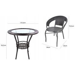Set mobilier de grădină GardenLine FAT3038KPL (Black) Thumb