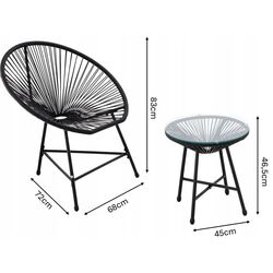 Set mobilier de gradina GardenLine FAT3439 (Black) Thumb