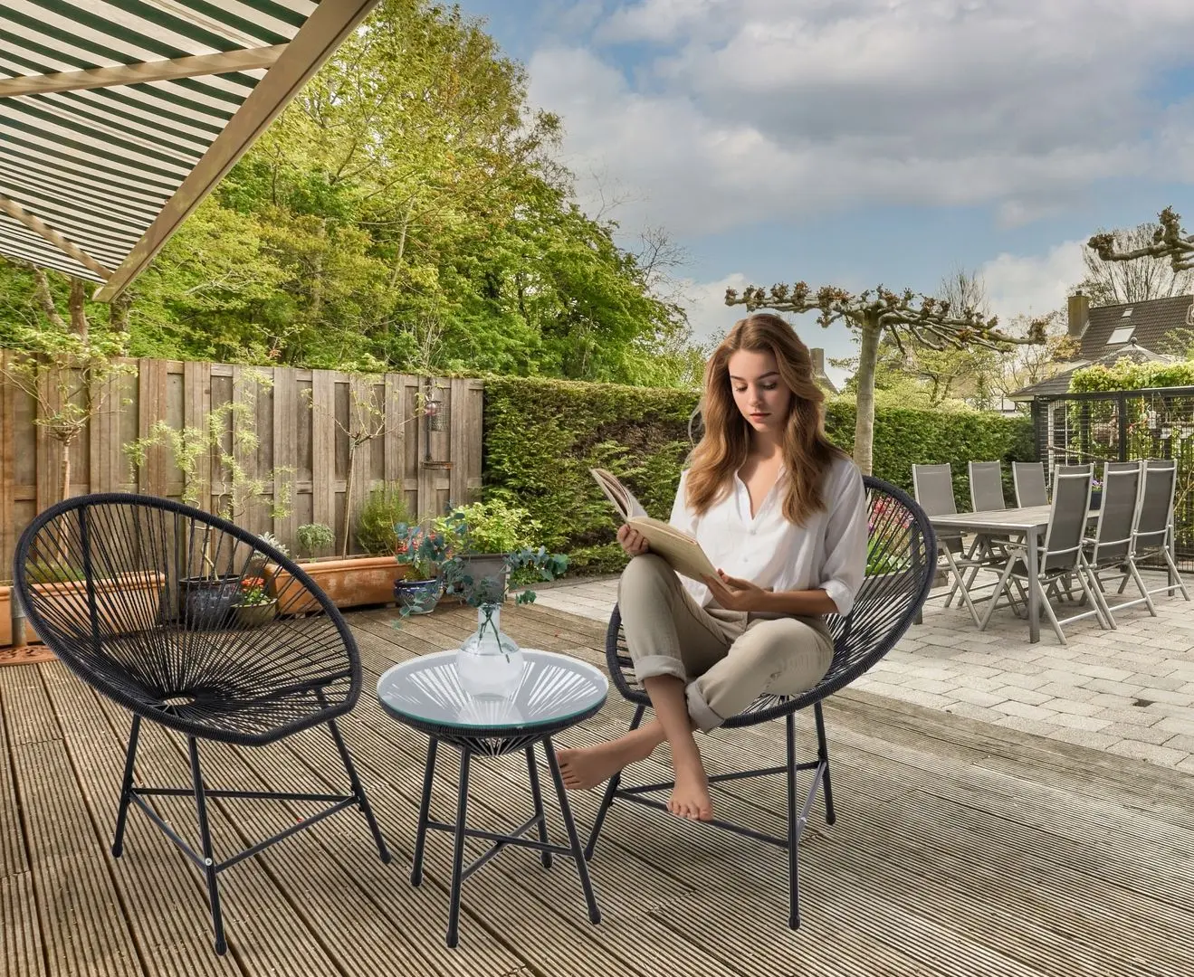 Set mobilier de gradina GardenLine FAT3439 (Black)