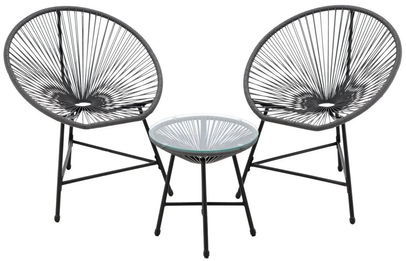 Комплект садовой мебели GardenLine FAT3446 (Grey/Black)