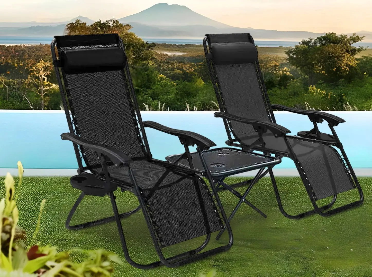 Set mobilier de gradina GardenLine LEZ7550 (Black)