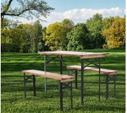 Set mobilier de gradina GardenLine MEB0780 (Natural/Black)