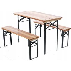 Set mobilier de gradina GardenLine MEB0780 (Natural/Black) Thumb