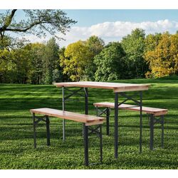 Set mobilier de gradina GardenLine MEB0780 (Natural/Black) Thumb
