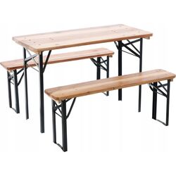 Set mobilier de gradina GardenLine MEB0780 (Natural/Black) Thumb