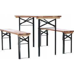 Set mobilier de gradina GardenLine MEB0780 (Natural/Black) Thumb