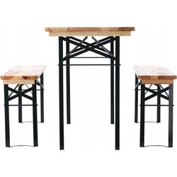 Set mobilier de gradina GardenLine MEB0780 (Natural/Black) Thumb